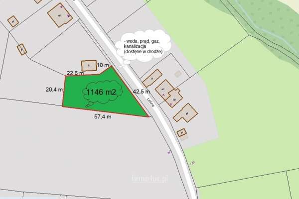 Działka budowlana w Kłodawie 1146 m2, MPZP